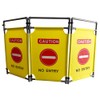 3 Panels 5.8FT Foldable Safety Barricade Security Sign Barrier Heavy