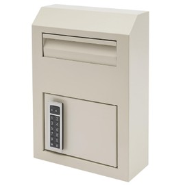 Wall Mount Locking Drop Box, Drop Slot Depository Safe Box Digital Keypad, Cash Drop Box, Wall Mounted Mailbox for Outside, Money Drop Safe for Business