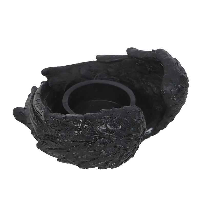 Raven Wings Tea Light Holder - Gothic Design Shaped Like