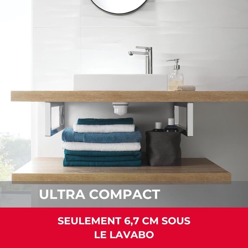 Wirquin 30723974 Quick-Clac Ultra Compact Drain and Siphon Set for