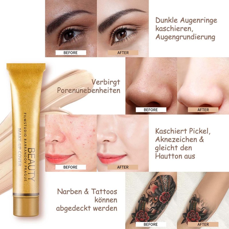 Full Coverage Foundation - Matte & Poreless Grundierung - Abdeckstift