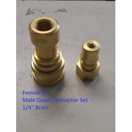 DAM 1/4" Quick Connect / Disconnect for Carpet Cleaning Extractors Male & Female Set