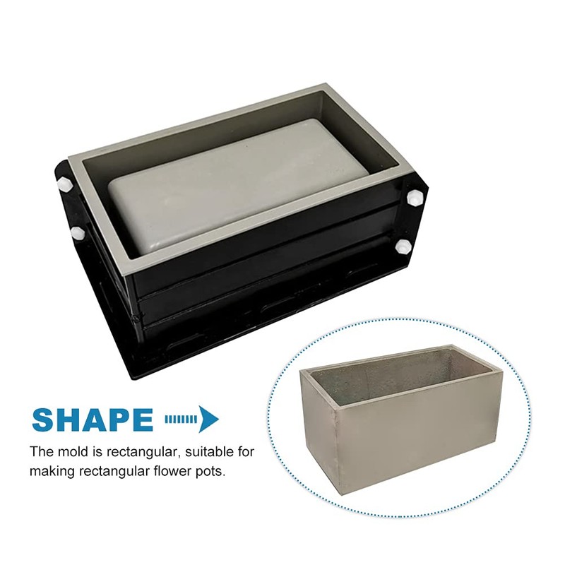 Faddare Silicone Planter Mold, 10x5x3.8inch Silicone Molds for Concrete Flower