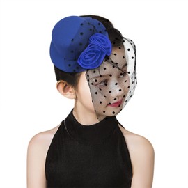 20 Fascinator Hat for Girls Headband Headwear with Veil Hairpin Retro Hair Clip Headband Hair Clip Church Hair Accessories Wedding Hair Band Cocktail Tea Party Accessories