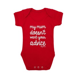 Funny Baby Grow for Boys or Girls | Novelty Baby Vest/Bodysuit | My Mum Doesn't Want Your Advice - Ideal Baby Shower, Twin, New Baby or 1st Birthday Gift | by BABY MOO'S UK (3-6 Months)