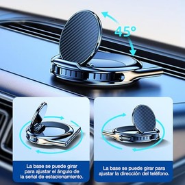 Soporte Magnético Celular para Auto,Plegable Soporte Magnetico para Auto, Plegable y Rotación de 360°,Mini Base Magnetica Auto,Super Magnético,para Todos los Teléfonos
