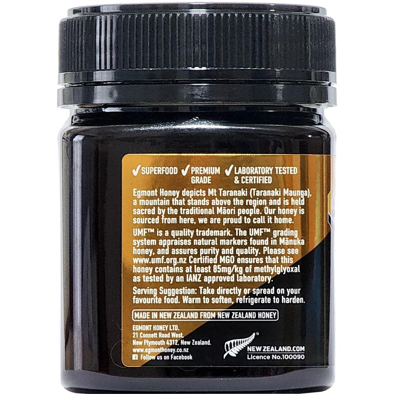 Egmont Honey MGO83+ (UMF5+), 8.8 oz (250 g), New Zealand