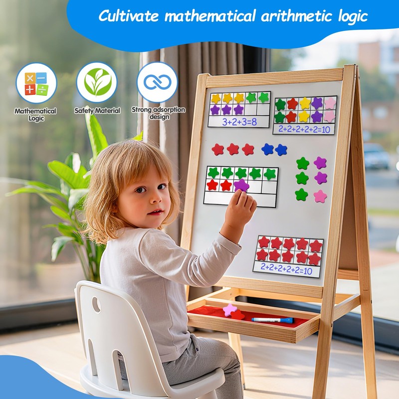 TOMMYHOME Magnetic Ten Frame Set of 74 PCS,Kindergarten Math Classroom