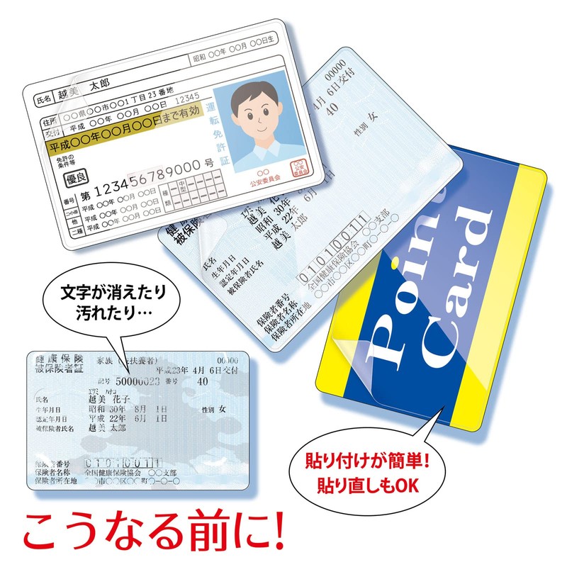 エツミ 各種カード用保護フィルム 光沢タイプ E-7358