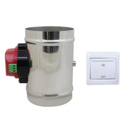 1 x 220 V HVAC Butterfly Valve Electric Throttle Valve Ventilation Valve Electric Diameter 80 100 125 150 200 250 300 250 400 mm (Height 150 mm + Outer Diameter 80 mm)