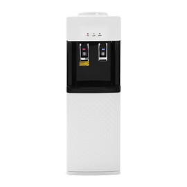 Bottom Loading Water Cooler Dispenser for 5 Gallon Bottles, Hot & Cold Standing Water Dispenser 3 Temperature Spouts, Hot Cold Water Cooler for Home, Office, Living Room (White)