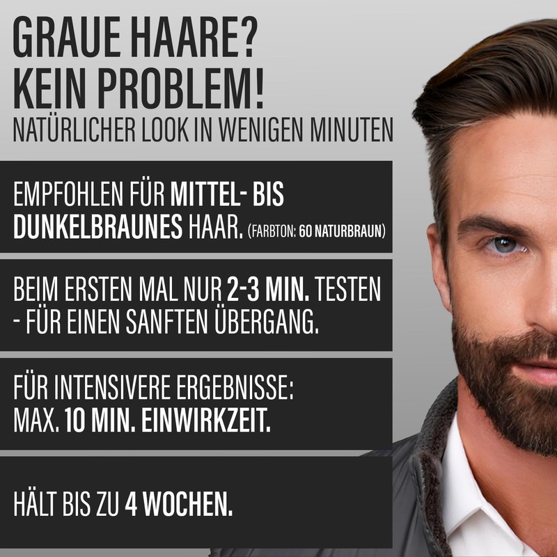 TRU Men Beard Colouration Dye, 30 ml (60 - Natural