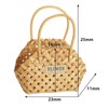 Wood Baskets Woven Hand-Held Wicker Cachepot For Flowers Pot Wicker