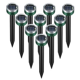 Mole Repellent 10 Pack Solar Sanke Repellent Sonic Gopher Repellent Vole Chaser Mole Deterrent Sonic Spikes Repellent Ultrasonic Pest Control Outdoor Keep Moles Out of Yard Lawn