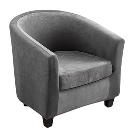 Meigeh Velvet Armchair Protector, Set of 2, Stretch Armchair Throw, Slipcovers, Cocktail Chair for Tullsta Chair, Dark Grey