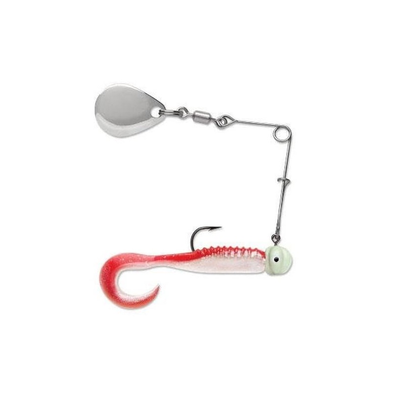 VMC Curl Tail Spinnerbait 1/16 Red Pearl Glow