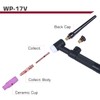 ARCCAPTAIN TIG Welding Gun, WP-17V Argon TIG Torch with 13FT