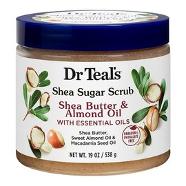 Exfoliante corporal Dr. Teal's Sugar Scrub manteca de karite y almendras 538 g