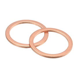 sourcing map 20Pcs M24 Flat Washer, Copper 24mm ID x 30mm OD x 1.5mm Thick for Bolt Screw, Factories Repair, Kitchens, Shops, and Outdoor Construction, Red