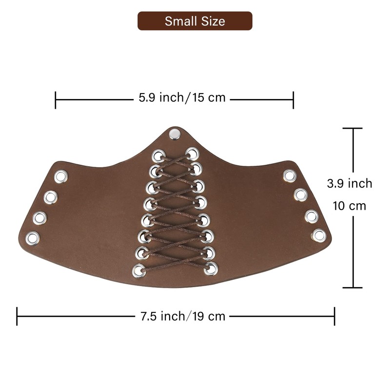 Thajaling 2 Pieces Medieval Archery, Viking Cuffs LARP, Wide Leather