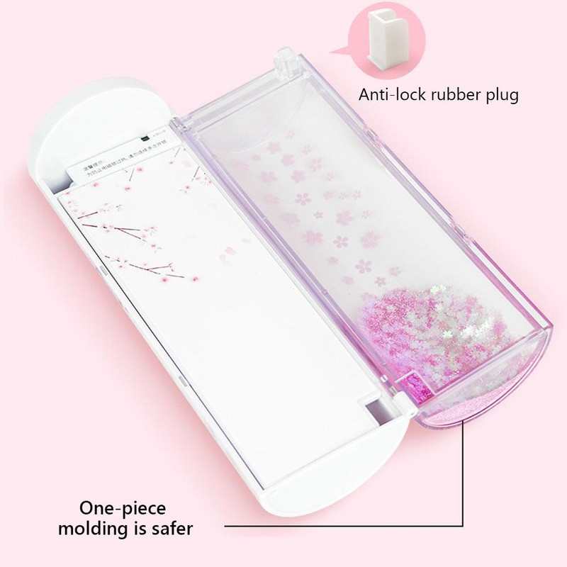 Quicksand Pencil Box Magnetic Clasp Exquisite Intelligent Password Quicksand Pencil