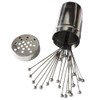 Amersis 4.5" Metal Cocktail Picks 21Pack+Holder Kit,Premium 304 Stainless Steel