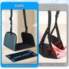 PENGARO Airplane Foot Hammock, Office Footrest with 4 Hooks Widen