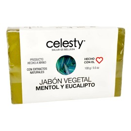 Kit 15 Pzs Jabón Vegetal Mentol Y Eucalipto 100g Glicerina