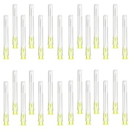 Vokowin Pack of 100pcs (0.9 mm x 25 mm) Stainless Steel Dispensing Tube, Multi-Purpose Measuring Tools, Individually Packed, Refill Tubes for Industry, Hobby and Home Work (K437-1)
