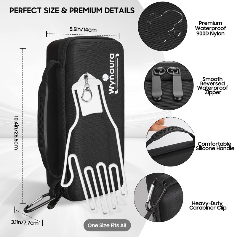 Wynaura Golf Glove Case with Removable Shaper - Hard Shell