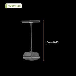 MECCANIXITY 1000 Pcs Standard Tagging Barb Fasteners, 0.4 Inch Clear Tagging Gun Fasteners Tagging Gun Refill Plastic Garment for Clothing Fine Stitch Price Refills Tag Label