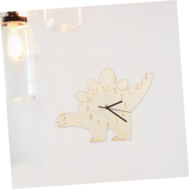 Operitacx Dinosaur Decorative Wall Clock Silent Alarm Clock for Bedroom