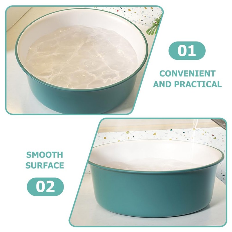 Angoily Plastic Wash Basin, Round Washing Bowl, Multipurpose Wash Pan