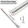 Piano Hinge 48 Inch x 1.2 Inch Heavy Duty Continuous