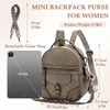 Small Backpack Purse for Women,VASCHY Cute Vegen Leather Mini Backpack