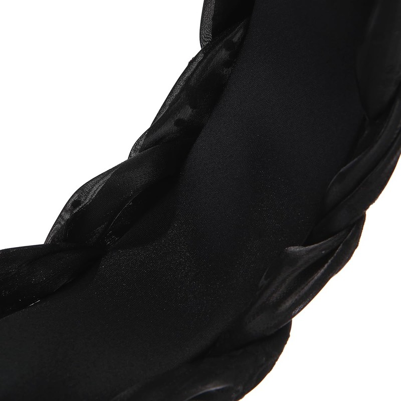 NARUNING Printed Fashion Wide Brim Chiffon Headband, Women's High Elastic