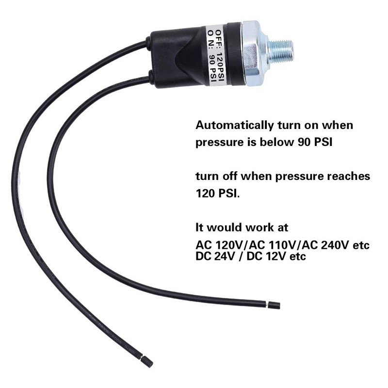Air Pressure Switch 90-120 PSI Pressure Switch 1/8"-27 NPT Air