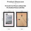 UHOUSEST A4 Picture Frame, 3 Pack Black Wooden Frame for