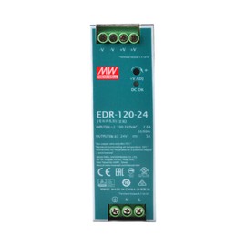 EDR-120-24 120W 24V 5A Industrial Switching Power Supply - Universal AC/DC Converter for LED Displays, Factory Automation, CCTV Systems