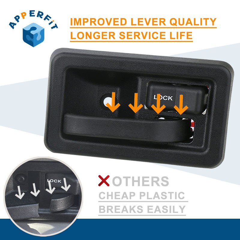 APPERFiT Exterior & Interior Door Handles w/Keepers Compatible with Jeep