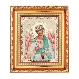 NKlaus Guardian Angel Icon in Frame with Glass 14 x 16 cm Christian Orthodox 13912