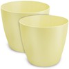 TULMERO Matte Flower Pot, Plastic Planter, Decorative Pot for Large