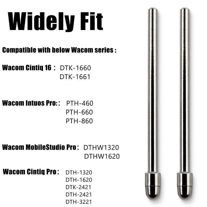 2pcs Titanium Alloy Fine Point Tip for Wacom Pro Pen