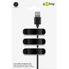 Goobay Kabel Management Clip 3-Slots, schwarz