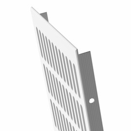 MS Beschläge Exhaust Air Supply Air Grille White RAL9016 Aluminium Ventilation Grille 150 mm Wide Bridge Plate Heating Cover Traffic White Ventilation Sheet Powder Coated Length 300 mm