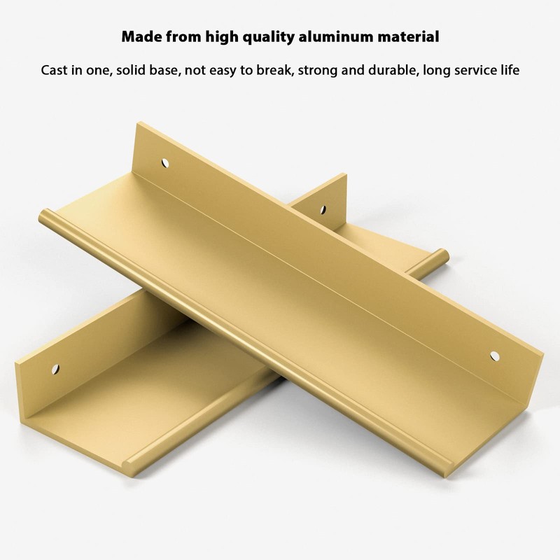 Peaha 10 Pack Cabinet Handles Brushed Brass Kitchen Drawer Pulls