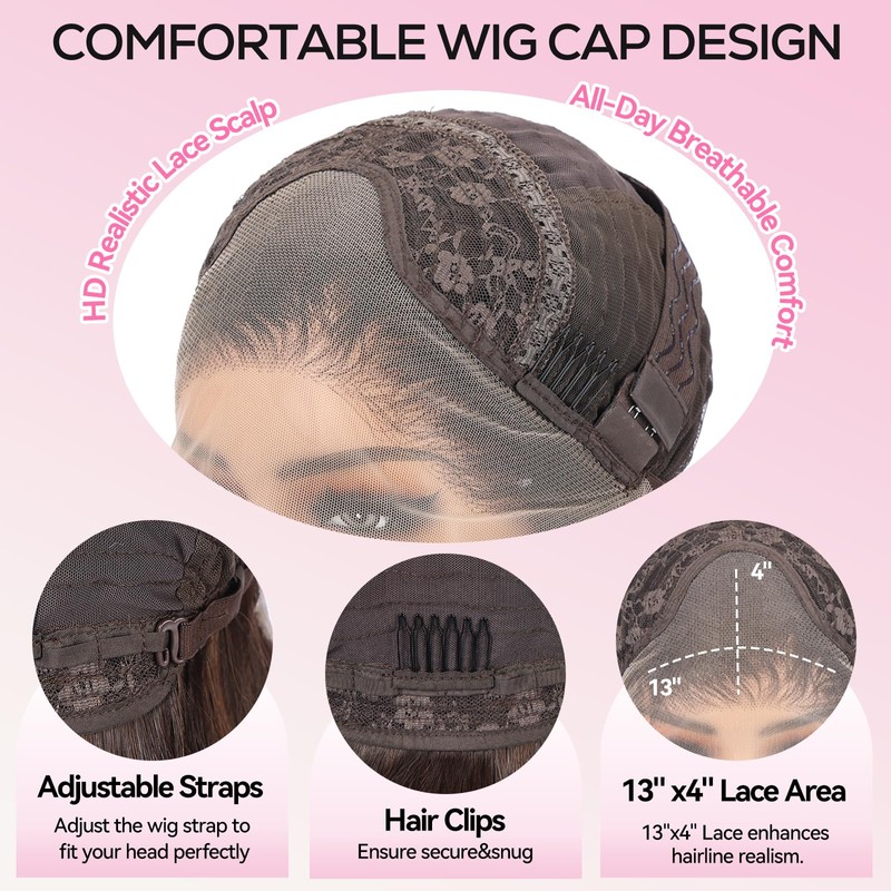 topshe Blonde 13x4 HD Lace Front Wig, 26 Inch Body