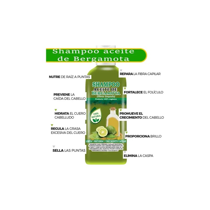 3 Shampoos De Bergamota, 2 Acondicionadores, 3 Aceites Kit