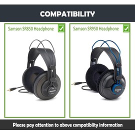 HTINDUSTRY Replacement Ear Pads Compatible with Samson SR850 SR950 Headphones Ear Pads with Soft Fabric and High Density Foam