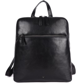 VILENCA HOLLAND Genuine Leather Backpack for Women - 12.5 Inch with Adjustable Shoulder Strap - Stylish and Durable (Black)